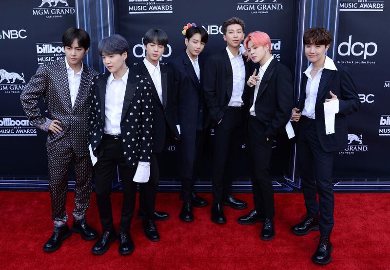 South Korean boy band BTS attends the 2019 Billboard Music Awards at the MGM Grand Garden Arena on May 1, 2019, in Las Vegas, Nevada. / AFP

