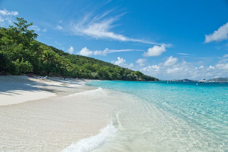 Honeymoon Beach is tucked away and often empty. Photo: David Pinardi / National Parks Service