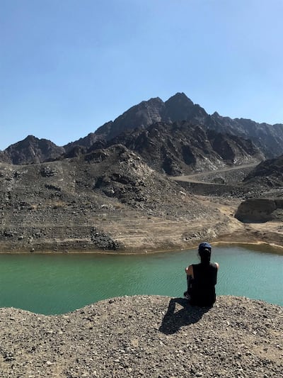 Hatta Mountain Conservation area is a trekking spot with views of the Hatta Lake