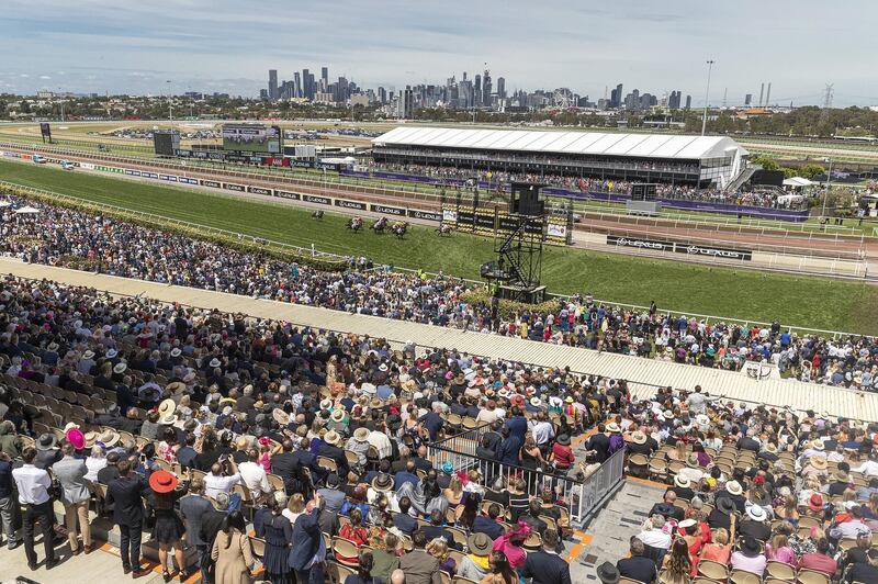 A general view of Flemington Racecourse during the Jim Beam Stakes. Getty Images