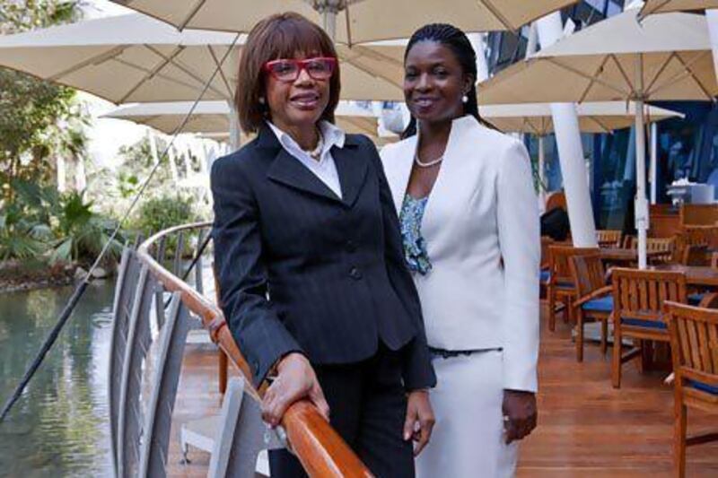 Lorna Smith, left, the chairman of the BVI financial services business development committee, and Elise Donovan, an executive director of the British Virgin Islands International Finance Centre, were in the UAE to attract companies by providing them with various options. Antonie Robertson / The National