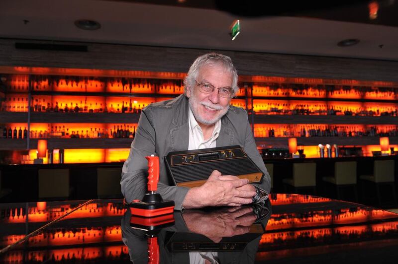 Games developer Nolan Bushnell with the Atari computer he developed in 1972. Adolph / ullstein bild via Getty Images 