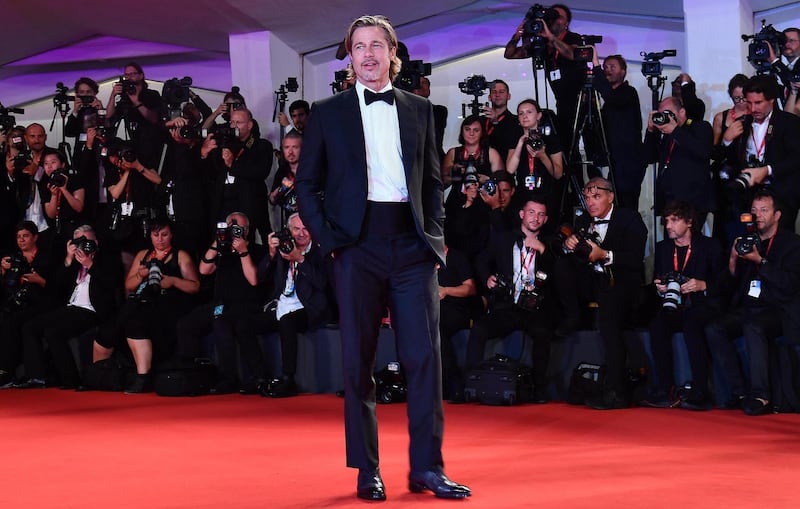 Brad Pitt arrives for the premiere of 'Ad Astra' during the 76th Venice International Film Festival on August 29, 2019. EPA