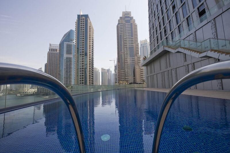 Amenities such as swimming pools will now be counted in Rera's rental index. Razan Alzayani / The National