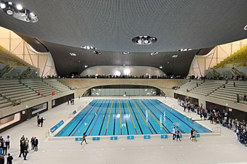 The Aquatics Centre at the Olympic Park in east London is one of the venues tipped to be part of the 'best' Olympics ever in 2012.