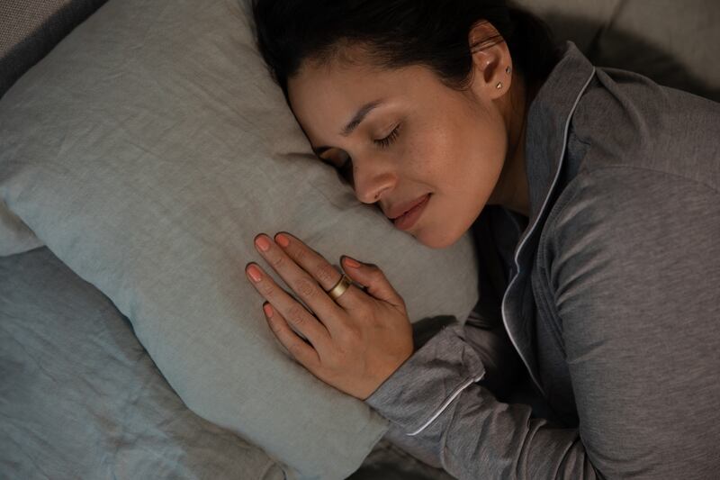 The Oura Ring tracks and analyses sleep duration and quality, as well as heart-rate variability, blood oxygen rate and body temperature. Photo: GluCare