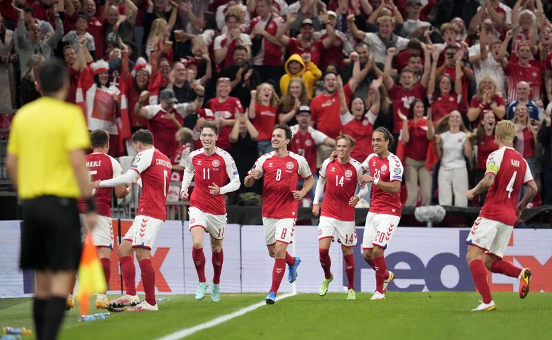 September 1, 2021. Denmark 2 (Wass 14', Maehle 15') Scotland 0. September 4, 2021. Faroe Islands 0 Denmark 1 (Wind 85'). Denmark outclass Scotland in Copenhagen thanks to two goals in 93 seconds from Daniel Wass and Joakim Maehle, while Jonas Wind's late finish earned them three points three days later against the Faroes. PA