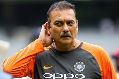 India's coach Ravi Shastri reacts at the end of day five of the third cricket test between India and Australia in Melbourne, Australia, Sunday, Dec. 30, 2018. (AP Photo/Asanka Brendon Ratnayake)