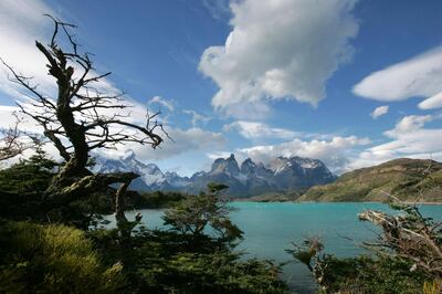 Lake Pehoé in Torres del Paine National Park, Chile.