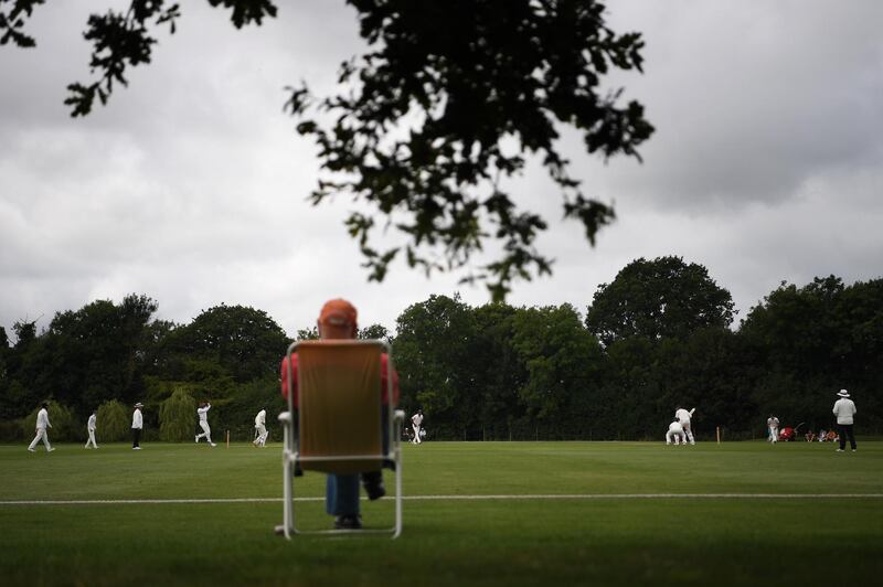 A lone spectator watches the action unfold. Getty