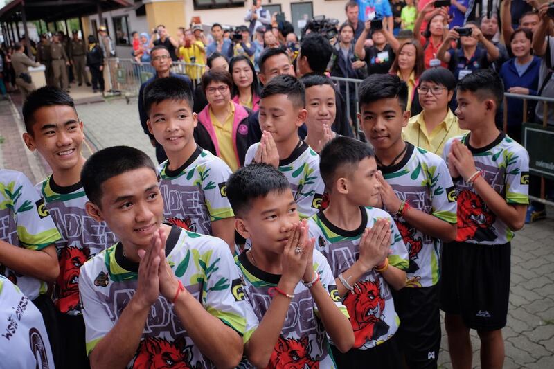 The 12 boys and their coach were trapped in a cave for two weeks. Getty Images