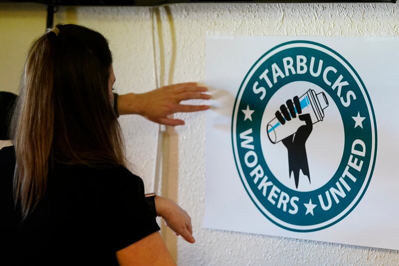There has been a wave of unionisation drives at Starbucks stores in the US, with the first union votes coming in December at three stores in Buffalo. AP