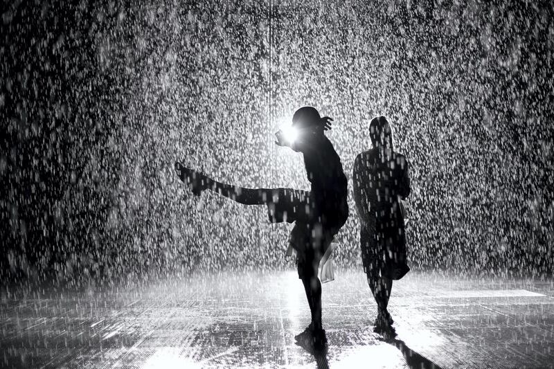 SHARJAH, UNITED ARAB EMIRATES - FEBRUARY, 14 2019.

Dance performance by Company Wayne McGregor at Sharjah's Rain Room.

(Photo by Reem Mohammed/The National)

Reporter: 
Section:  AC