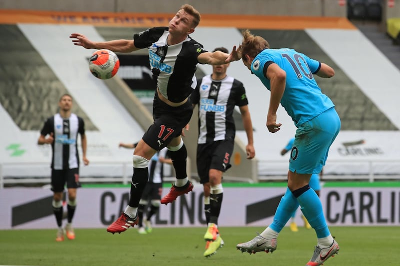 Emil Krafth - 5: Swedish right-back looked completely unsuited for the rough and tumble world of England's top-flight after arriving in a £5 million (Dh23.6m) deal from French side Amiens last summer. Barely played for middle part of season but did OK when brought back into team after restart. Was completely out of his depth when forced to play in a central defensive role due to injuries. AFP