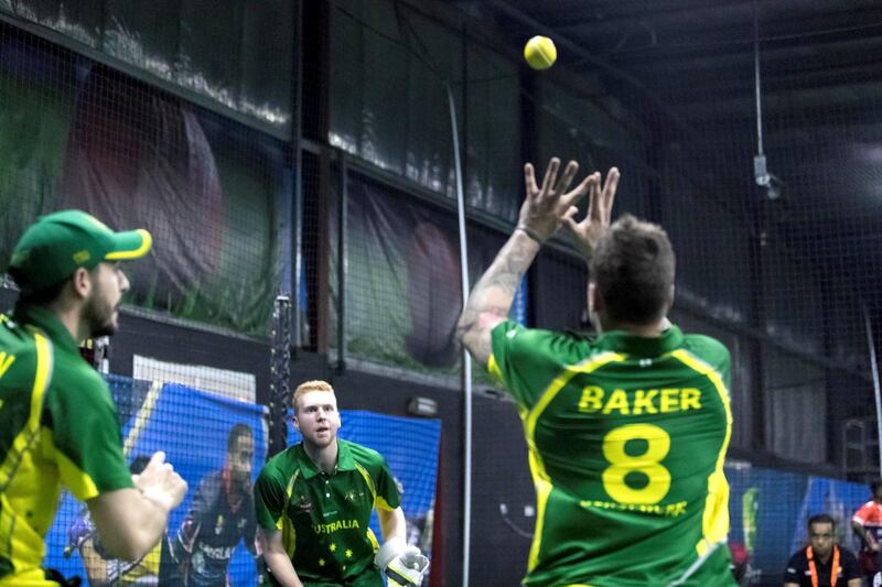 DUBAI, UNITED ARAB EMIRATES. 17 September 2017. Indoor Cricket World Cup, UAE vs Australia at Insportz, Al Quoz. Australia won the match. (Photo: Antonie Robertson/The National) Journalist: Paul Radley. Section: Sport.