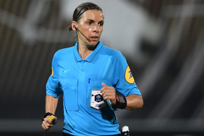 France's Stephanie Frappart will be the first female referee at a men's Champions League match: Juventus v Dynamo Kiev on Wednesday. AFP