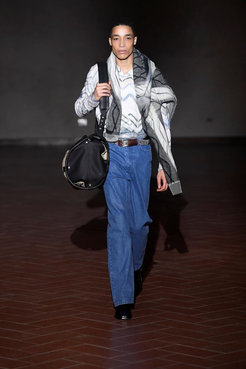 Browns and blues are often a good match, as seen in this runway look put together by Belgian designer Glenn Martens and his brand Y/Project 