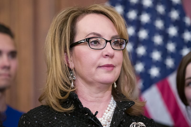 After being shot in the head at a campaign event, former US representative Gabby Giffords became a advocate for stricter gun laws. AP