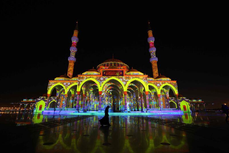 The theme of this year's Sharjah Light Festival was Echoes of the Future. AFP
