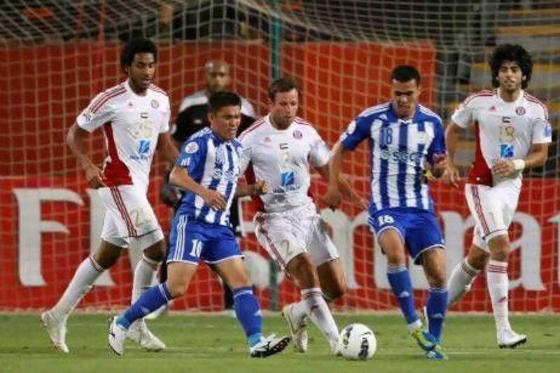 Al Jazira beat Nasaf Qarshi 4-1 with all their goals coming in the first half. Mike Young / The National