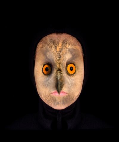 Part of the series 'The Seven Jinnat of Trucial States' by Alaa Edris. In Emirati folklore, a woman turns into an owl after the death of her son and begins to haunt a neighbourhood in Sharjah. Courtesy of the artist