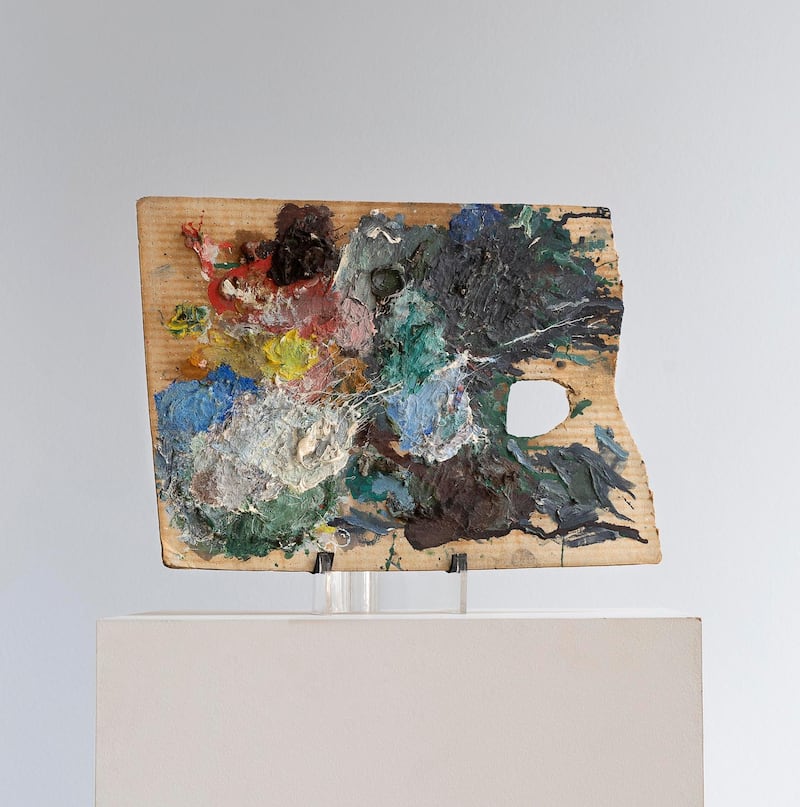 Picasso's palette from June 1961 sold for £56,250 at Sotheby's London. Courtesy Sotheby's
