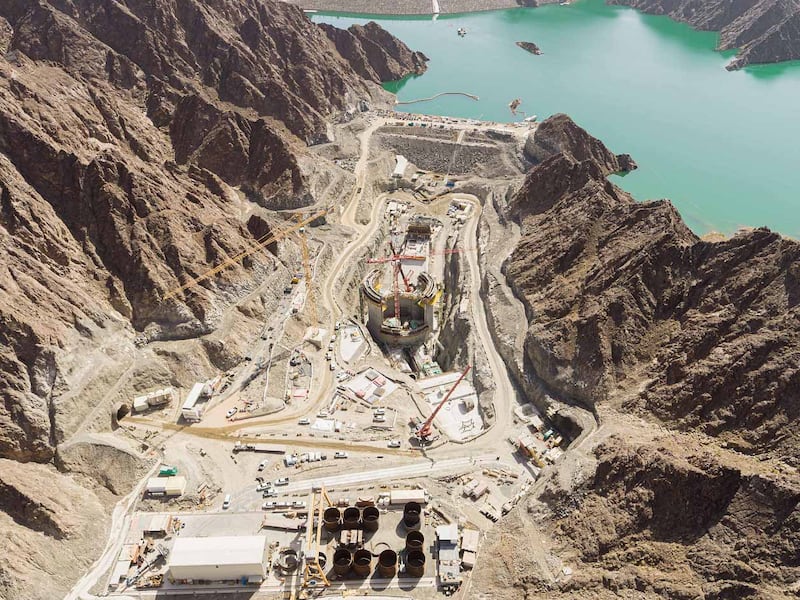 Hatta's hydroelectric power station at 58.48 per cent completion.