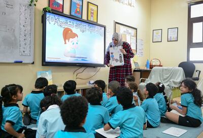 The British International School, Abu Dhabi has worked to ensure pupils learn about the Emirates. Khushnum Bhandari / The National
