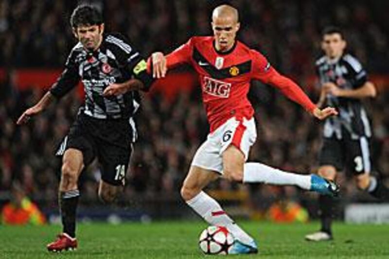 Gabriel Obertan, right, was the most impressive of Manchester United's youngsters during the defeat to Besiktas at Old Trafford.