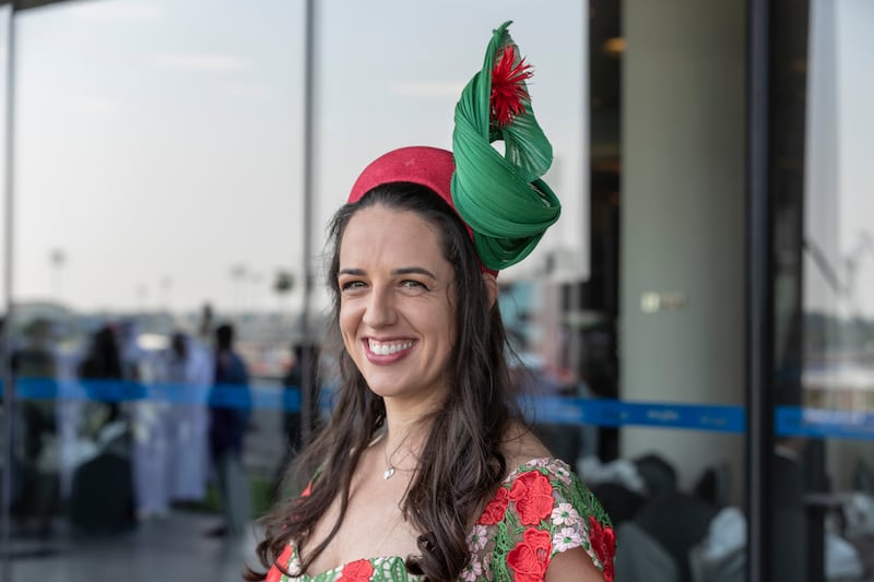 One racegoer's hat is a nod to Christmas colours. Antonie Robertson / The National