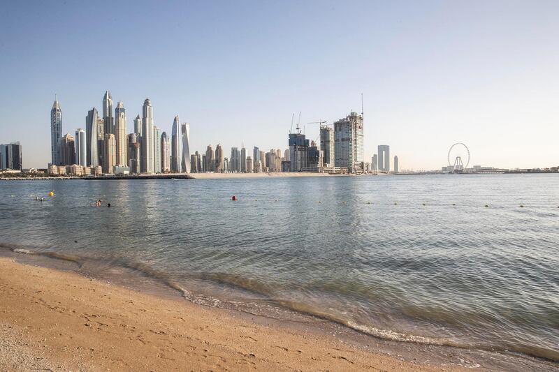 DUBAI, UNITED ARAB EMIRATES. 15 OCTOBER 2020. Newly opened West Beach located on The Palm Dubai.  (Photo: Antonie Robertson/The National) Journalist: Sophie Prideaux Section: National.
