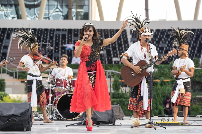 Timor-Leste puts on a dazzling show at Al Wasl Plaza at Expo 2020 Dubai. All photos by Antonie Robertson / The National