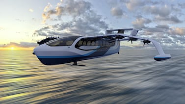 Regent is in the development stages of its passenger craft, Viceroy, which uses wing-in-ground effect to travel at speeds of up to 290 kph, cutting travel times between coastal cities by more than half. Photo: Regent