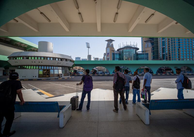 Abu Dhabi, U.A.E., June 13, 2018.
 Abu Dhabi Bus Terminal.  Abu Dhabi residents leaving the city for Eid Al Fitr.
Victor Besa / The National
Reporter:  
Section:  National