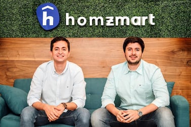 Homzmart’s co-founders Ibrahim Mohamed, left, and Mahmoud Ibrahim. The company's sales grew by more than 30 times in the past one year. Courtesy Homzmart
