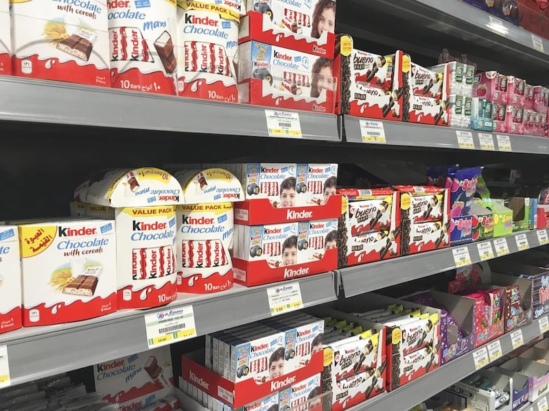 Reports from Germany suggested that Kinder chocolates have high levels of carcinogens. Antonie Robertson / The National

