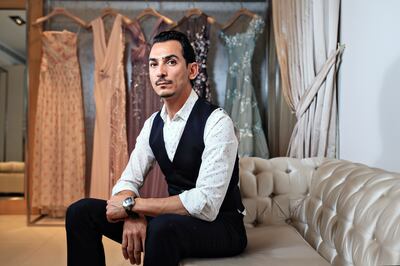 DUBAI, UAE. February 11, 2014 -Dubai-based designer Rami Al Ali is photographed at his atelier in Dubai, February 11, 2014.  (Photo by: Sarah Dea/The National, Story by: Katie Trotter, LUXURY)

