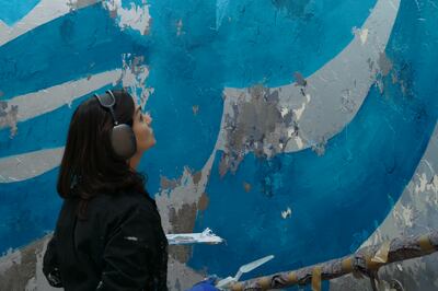 Ghaffari spent three months hand-painting the mural across three floors. Photo: Leighton House