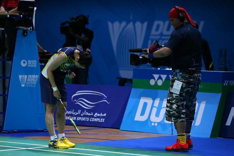 Tai Tzu-ying celebrates winning the women’s final. Charlie Crowhurst / Getty Images