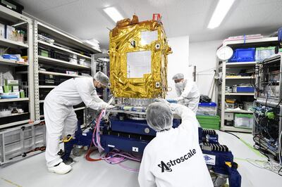 Astroscale's Adras-J system being built. Photo: Astroscale