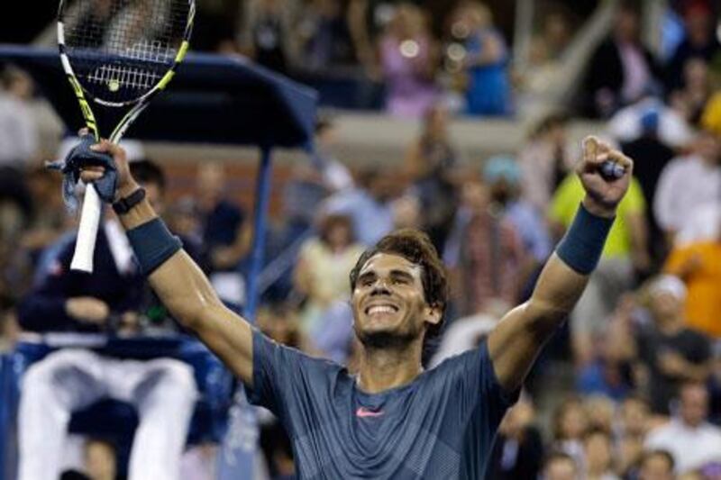 Rafael Nadal needed only an hour and 40 minutes to beat Tommy Robredo in the US Open quarter-finals. Darron Cummings / AP Photo