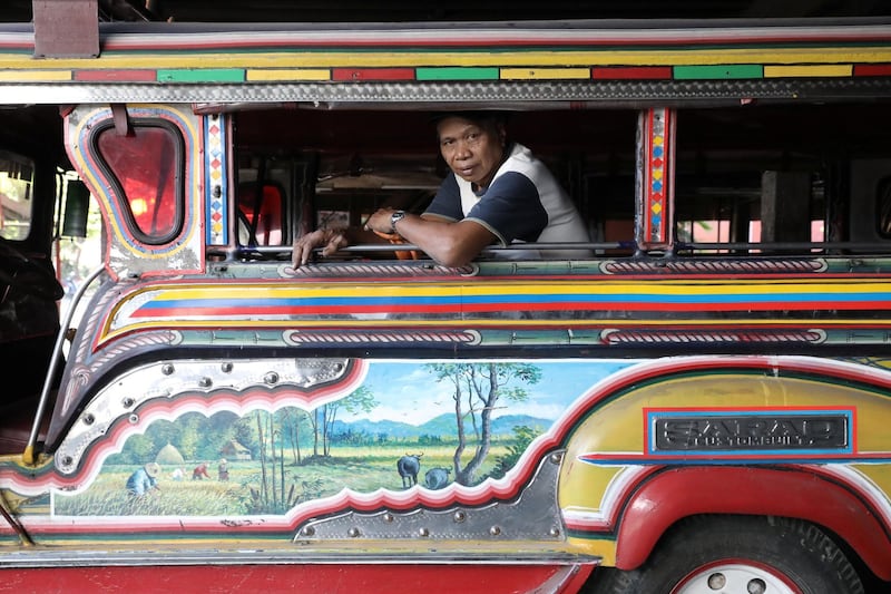 He's been painting jeepneys since the '60s. Jake Verzosa