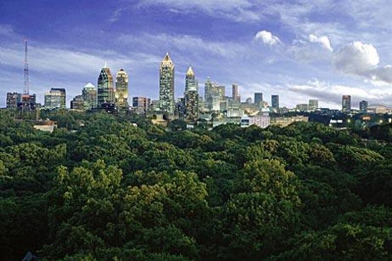 Atlanta is also known as the 'city of trees' because of the dense canopy of woods that extends into the suburbs far beyond the urban skyline.