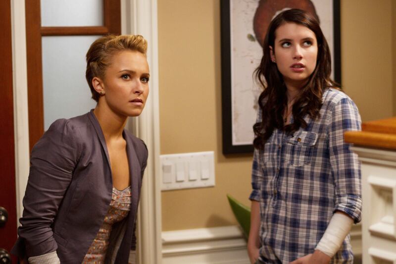 Hayden Panettiere and Emma Roberts in 'Scream 4'.