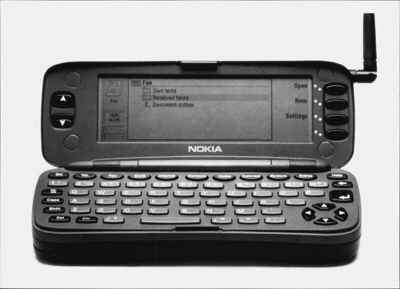 The Nokia 9000 Communicator combined digital voice, data services and personal organiser functions in a single unit. Getty Images