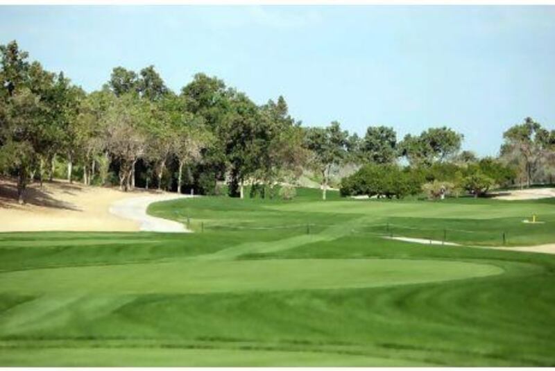 The 17th hole of the National Course in Abu Dhabi.