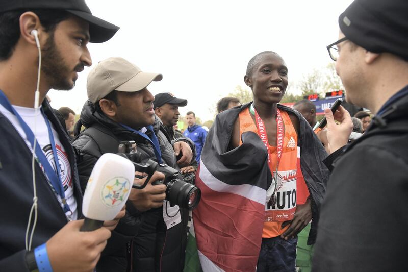 MANHATTAN, NEW YORK, APRIL 29, 2018 People are seen participating in the 2018 UAE Healthy Kidney 10K Run in Central Park in  Manhattan, NY.  Rhonex Kipruto pf Kenya wins the race. 4/29/2018 Photo by ©Jennifer S. Altman All Rights Reserved