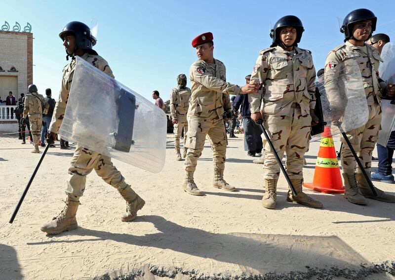 Military forces are seen in North Sinai, Egypt, December 1, 2017. Picture taken December 1, 2017. REUTERS/Mohamed Abd El Ghany