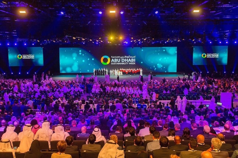 The Abu Dhabi Sustainability Week opening ceremony last year. PA