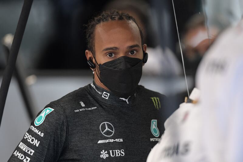 Mercedes driver Lewis Hamilton at Interlagos racetrack for the Brazilian Grand Prix. AFP